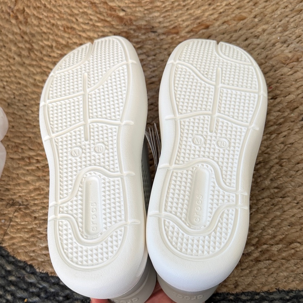 CROCS Light Gray Mesh Slip-Ons - Picture 5 of 6